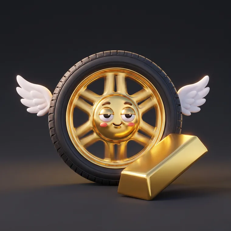 The wheel producing a gold bar
